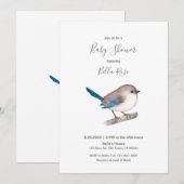 Splendid Fairy Wren Bird on Branch Kaart (Voorkant / Achterkant)