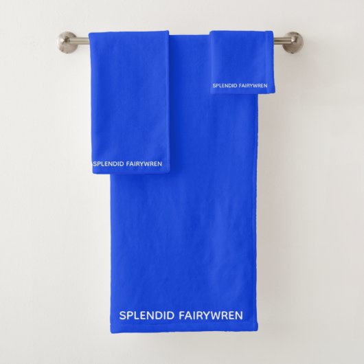 Splendid Fairywren Blue Color Name Bad Handdoek (Insitu)
