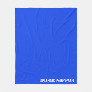 Splendid Fairywren Blue Color Name Fleece Deken
