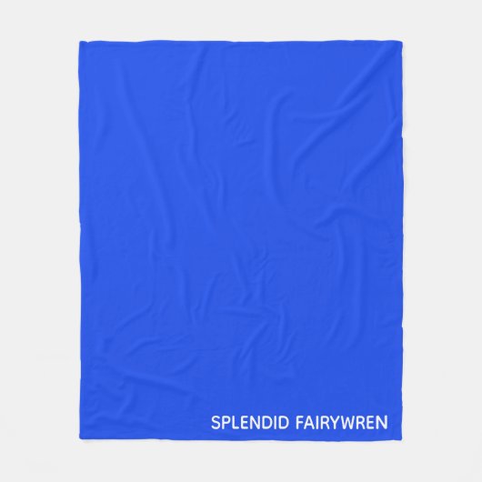 Splendid Fairywren Blue Color Name Fleece Deken (Voorkant)