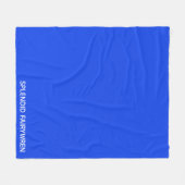 Splendid Fairywren Blue Color Name Fleece Deken (Voorkant (Horizontaal))