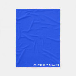Splendid Fairywren Blue Color Name Fleece Deken