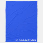 Splendid Fairywren Blue Color Name Fleece Deken (Voorkant)