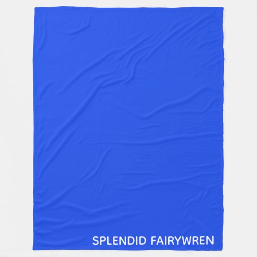 Splendid Fairywren Blue Color Name Fleece Deken (Voorkant)