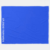 Splendid Fairywren Blue Color Name Fleece Deken (Voorkant (Horizontaal))