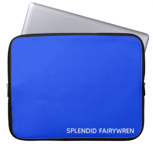 Splendid Fairywren Blue Color Name Laptop Sleeve