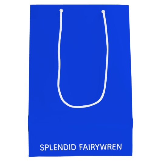 Splendid Fairywren Blue Color Name Medium Cadeauzakje (Achterkant)