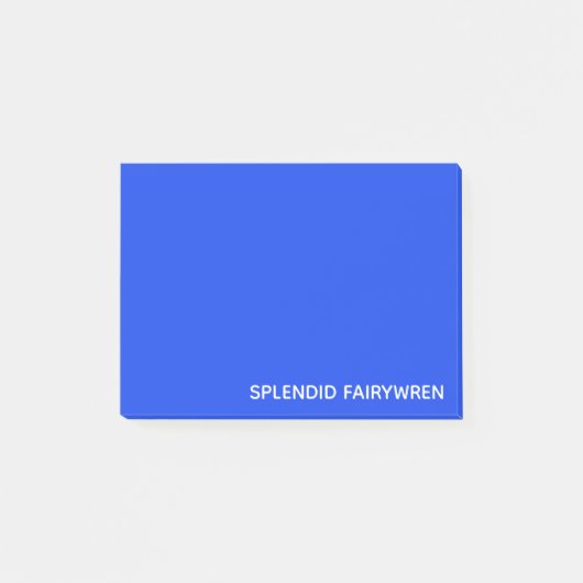 Splendid Fairywren Blue Color Name Post-it® Notes (Voorkant)