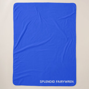 Splendid Fairywren Blue Color Name Sherpa Deken