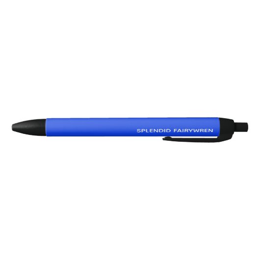 Splendid Fairywren Blue Color Name Zwarte Inkt Pen (Bodem)