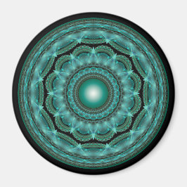 Splendid fractal glossy mandala magneet