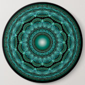 Splendid fractal glossy mandala ronde button 6,0 cm (Voorkant)