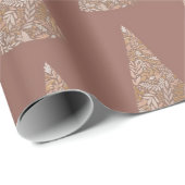 Splendid Spruce-bomen Beige Kerstmis/Vakantie Cadeaupapier (Rol Hoek)