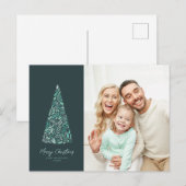 Splendid Spruce Tree Green Kerstmis/Holiday foto Briefkaart (Voorkant / Achterkant)