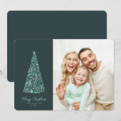 Splendid Spruce Tree Green Kerstmis/Holiday foto Kaart (Voorkant / Achterkant)