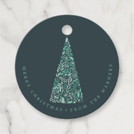 Splendid Spruce Tree Green Kerstmis/vakantie Bedankjes Labels