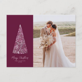 Splendid Spruce Tree Plum Kerstmis/Holiday foto Briefkaart