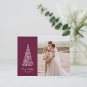 Splendid Spruce Tree Plum Kerstmis/Holiday foto Briefkaart (Staand voorkant)