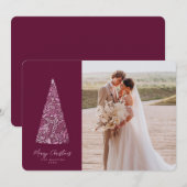 Splendid Spruce Tree Plum Kerstmis/Holiday foto Kaart (Voorkant / Achterkant)