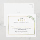 Splendid Union Wedding RSVP Reactie Kaart (Voorkant / Achterkant)