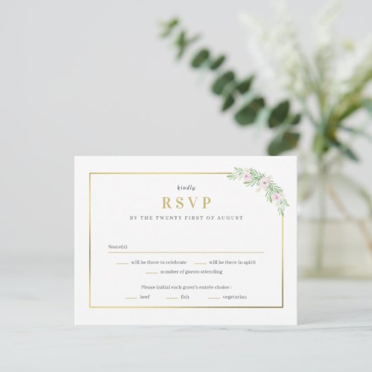 Splendid Union Wedding RSVP Reactie Kaart (Staand voorkant)