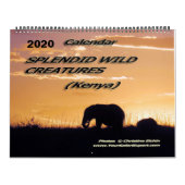 Splendid Wild Creatures - Kenya kalender (twee pag (Hoes)