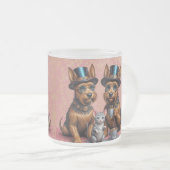 Splendid Yorkshire Terriers Frosted Glass Mok (Voorkant rechts)