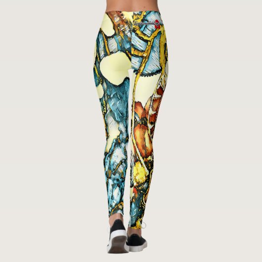 SplendidLee - Abstracte Demon Print Art Leggings (Achterkant)