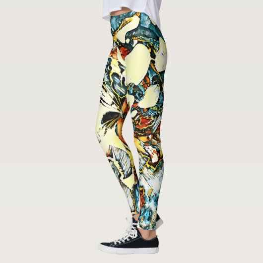 SplendidLee - Abstracte Demon Print Art Leggings (Links)