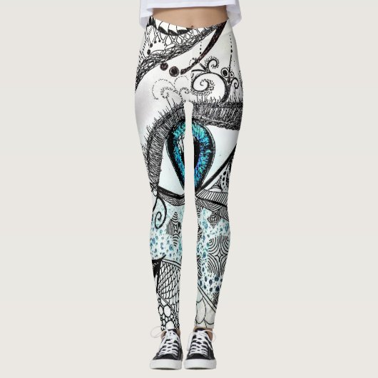 SplendidLee - Abstracte Eye Art Print Leggings (Voorkant)