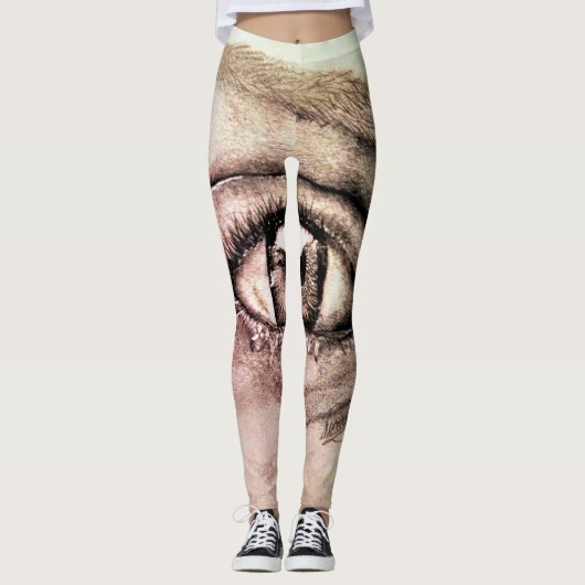 SplendidLee - Eye Sketch Art Print Leggings (Voorkant)