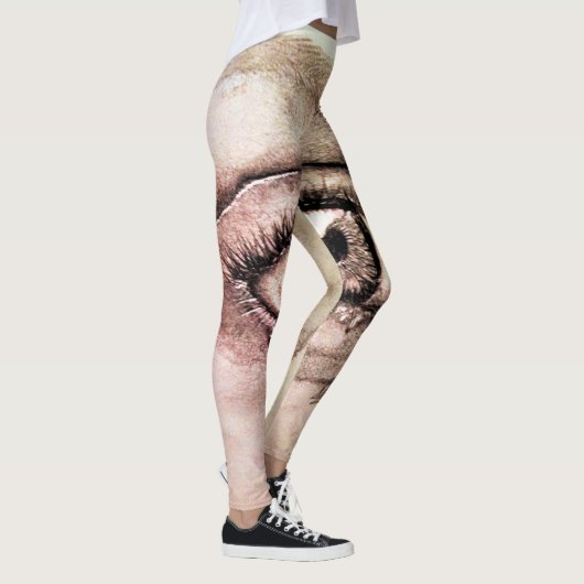 SplendidLee - Eye Sketch Art Print Leggings (Rechts)