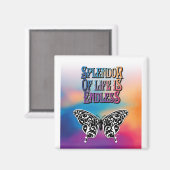Splendor of Life with Butterfly Magneet (Voorkant / Achterkant)