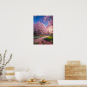 Splendor Springtime tijdens zonsondergang Poster (Keuken)