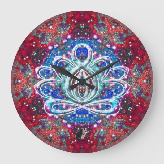 Splendorous Zen Lotus Clock Grote Klok (Voorkant)