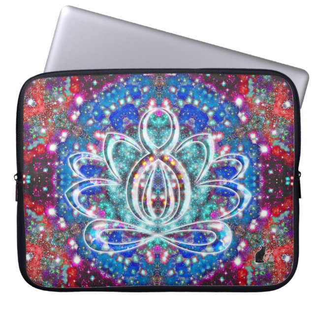 Splendorous Zen Lotus Laptop Sleeve (Voorkant)