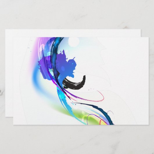 Spletters abstracte morning Glory Paint Briefpapier (Voorkant / Achterkant)