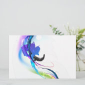 Spletters abstracte morning Glory Paint Briefpapier (Staand voorkant)