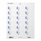 Spletters abstracte morning Glory Paint Etiket (Full Sheet)