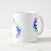 Spletters abstracte morning Glory Paint Grote Koffiekop (Voorkant rechts)