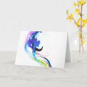 Spletters abstracte morning Glory Paint Kaart (Gele Bloem)