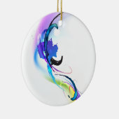 Spletters abstracte morning Glory Paint Keramisch Ornament (Rechts)