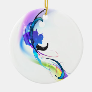 Spletters abstracte morning Glory Paint Keramisch Ornament