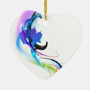 Spletters abstracte morning Glory Paint Keramisch Ornament