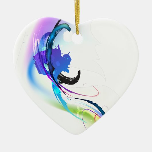 Spletters abstracte morning Glory Paint Keramisch Ornament (Voorkant)
