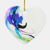 Spletters abstracte morning Glory Paint Keramisch Ornament (Achterkant)