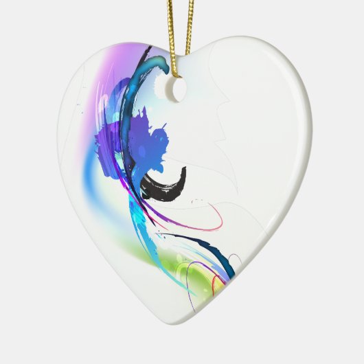 Spletters abstracte morning Glory Paint Keramisch Ornament (Links)