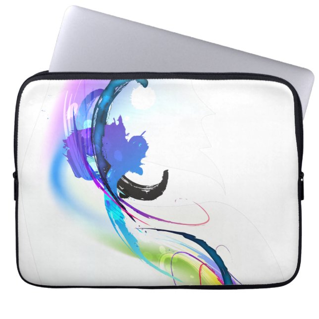 Spletters abstracte morning Glory Paint Laptop Sleeve (Voorkant)