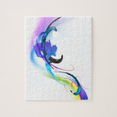 Spletters abstracte morning Glory Paint Legpuzzel (Verticaal)