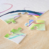 Spletters abstracte morning Glory Paint Legpuzzel (Zijkant)